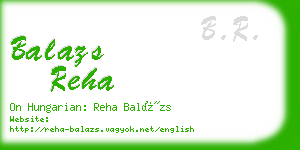 balazs reha business card